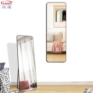 Wholesale Living Room Popular Design Large Black Stand Mirror with Unbreakable Sheet from china suppliers