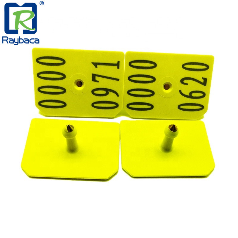 Dia30mm Female Pig Ear Tags Laser Printed Logo Anti Bite Structure