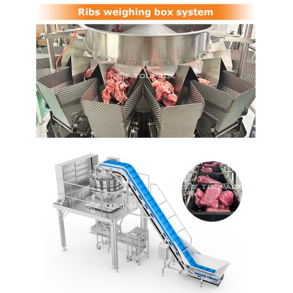 Multihead Weigher Tray Packaging Machine Fresh Meat Tray Sealing Production Line