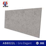 Polished Grey 3200*1600MM Calacatta Quartz Stone For Fireplace Surround / Shower