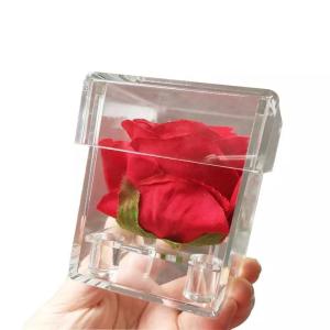 Wholesale Wholesale preserved rose 5-6cm single rose in mini acrylic box from china suppliers