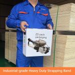 High Tensile 6000N Pneumatic Pet Strapping Machine 32mm Straps Pneumatic Cutting