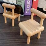 New wooden chair beech mobile phone holder creative small stool holder desktop