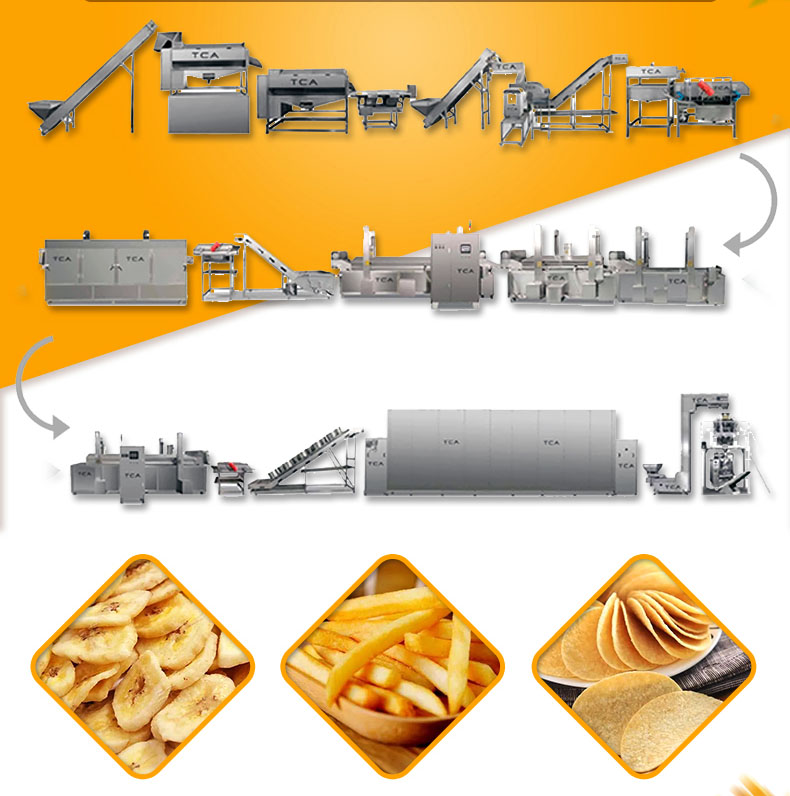 High Productivity Potato Chips Making Machine Small Scale for Food Industry