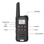 Kids Walkie Talkie Two Ways Radio Toy High Range Fr-22a Series Handheld