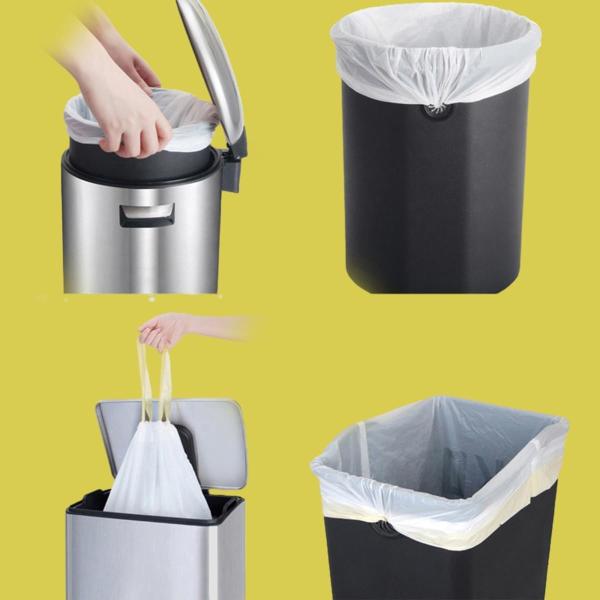 Industrial Household Black Coreless Roll Can Liners For 4 8 13 20 30 Gallon