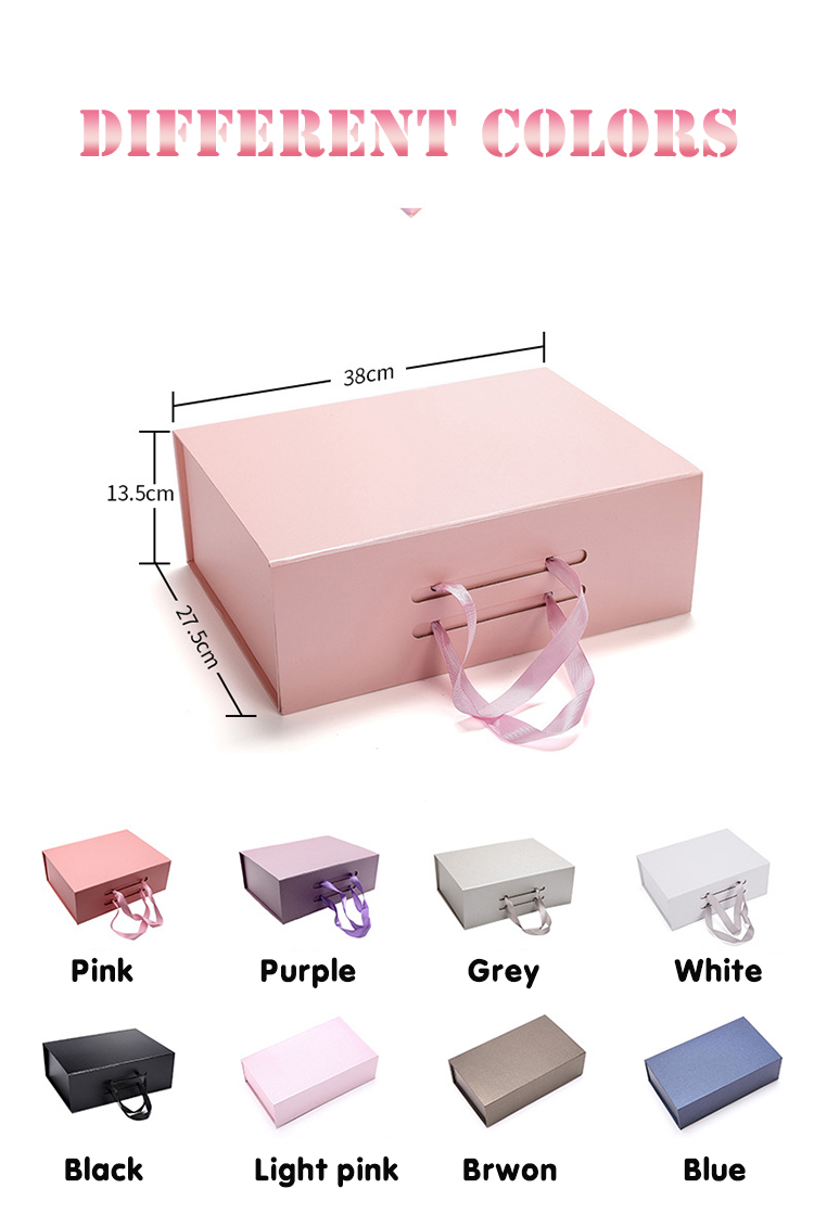 Cardboard Customized Gift BoxesLarge Square Flat Pack Folding Magnetic Boxes