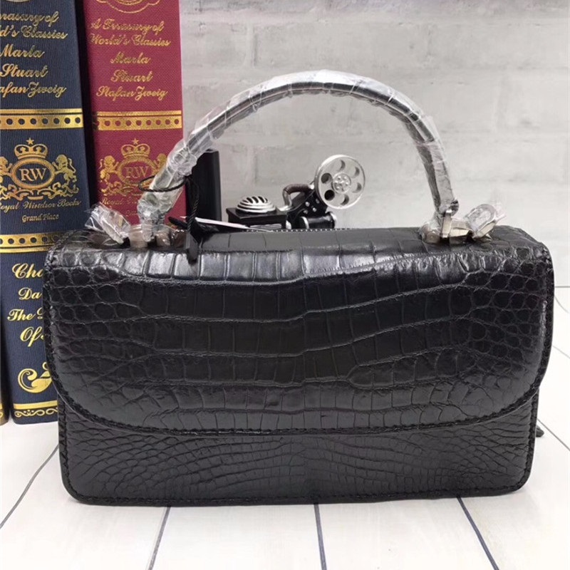 Authentic Crocodile Belly Skin Lady Small Purse Female CHIC Handbag Genuine Alligator Leather Women Cross Shoulder Bag