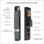 Aluminum Alloy Smart Door Lock Unlock with Tuya Face Password Fingerprint Card