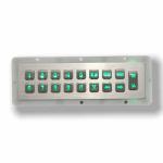 17 Keys Metal KeyPad Stainless Steel Industrial Numeric Keypad Customized