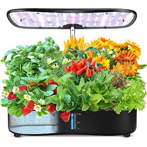 Wholesale 24W Hydroponics Small Garden Herbs Growing System 12 pods Leaf Green Plants Smart Garden Seedling 3.8L from china suppliers