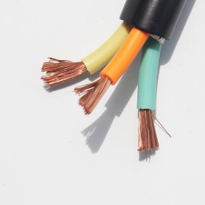 Wholesale LV Multicore Copper Flexible Cable Conductor Round / Flat Rubber Sheath from china suppliers