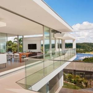 Wholesale Easy Diy Install Frameless Glass Balcony Railing Aluminum U Channel Glass Balustrade from china suppliers