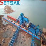 Chain Bucket River Sand Gold Dredge with Lifting Winch and Hull Dimension 23m