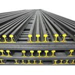 50.8mm/63.5mm/69.85mm/79.37mm Bottom Width GB Railroad Steel Rail 43kg/m 50kg/m
