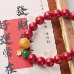 Feng Shui Bracelet Cinnabar Bracelet, Cinnabar PiXiu Bracelet Prayer Beads