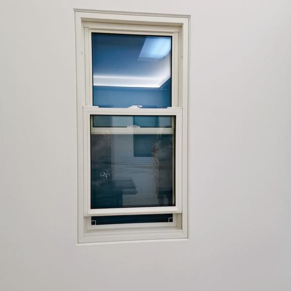 Double Tempered Glass Vinyl PVC Profile UPVC Double Hung Window For Safety