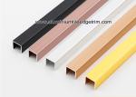 Shiny Glossy Aluminium U Channels Shower Tile Metal Edge For Interior Decor