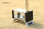 Firewood Fuelled Portable Heating Furnace Stainless Steel Camping Stove for