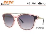 New arrival and hot sale of plastic sunglasses,suitable for men and women