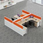 Yellow 4 Person Call Center Cubicle Office Workstation Desks
