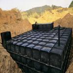 Stainless Steel Inside Underground Water Cistern , Hot Galvanized Outside Square