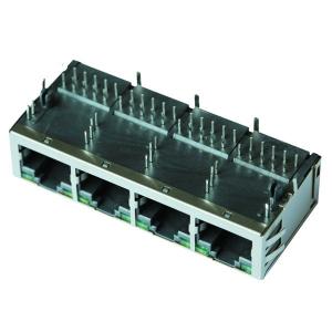 Wholesale 10 / 100 / 1000 Base POE RJ45 Connector Tab up with LED 25.4MM from china suppliers