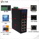 10M/100M/1000M Industrial PoE Switch SFP 8 Port 48 Volt