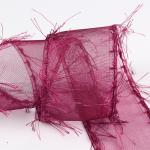 25mm-50mm Tassel Edge Polyester Organza Ribbon for Flower Chocolate Gift Packing