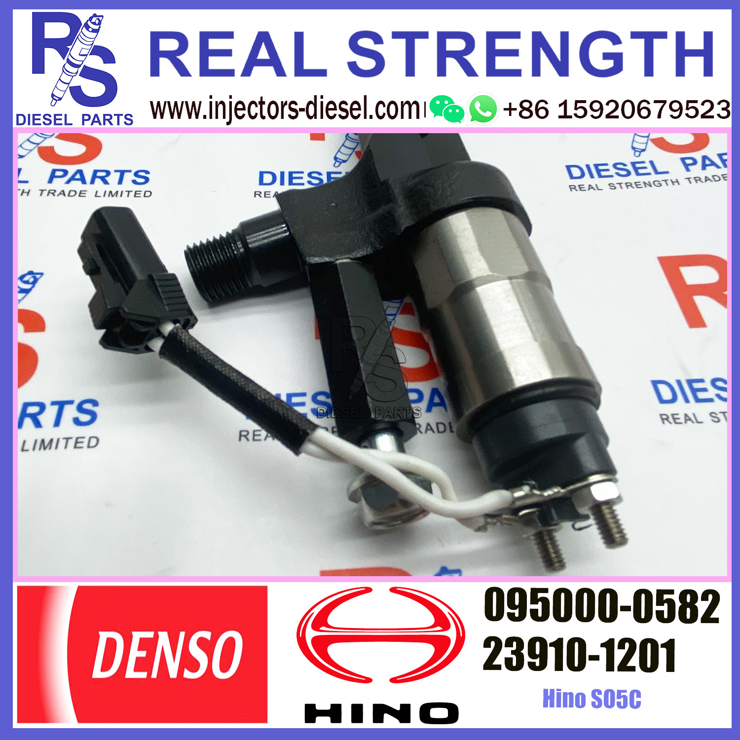 Common Rail Injector 095000-0580 095000-0581 095000-0582 9709500-058 For Hino/Toyota S05C 23670-78010 23910-1201