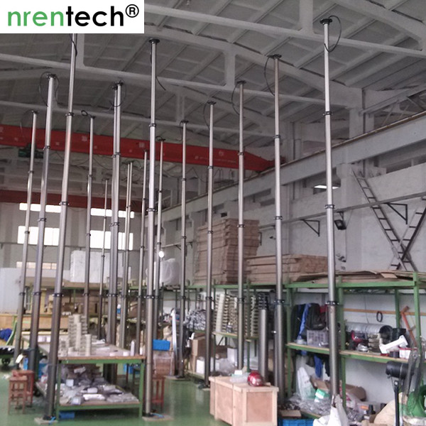 6m pneumatic telescopic mast for mobile light tower/ telescoping mast for temporary lighting tower