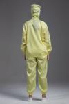 Food Processing Garment Resuable Combed Fabric yellow hooded jacket and pants