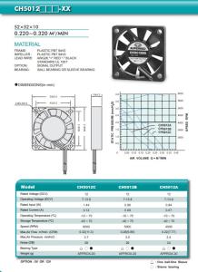 Wholesale Cheng Home Plastic PBT 94V0 52x52x10mm 12v Server Fan from china suppliers