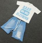 Adults 2 Piece T Shirt and Shorts Set Custom 100% Cotton Summer Tracksuit Sweat