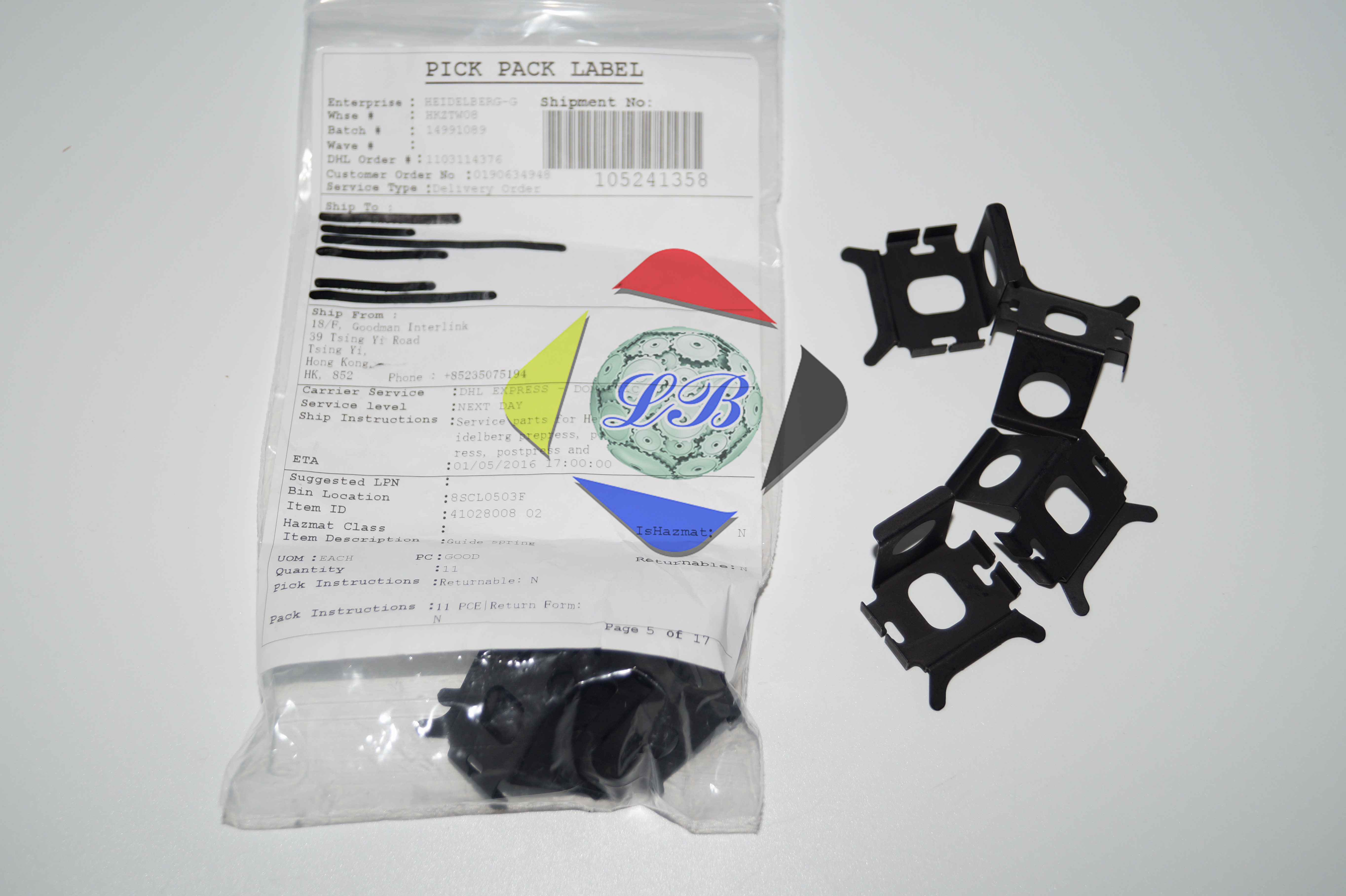 41.028.008 Guide spring Original parts for printing machine
