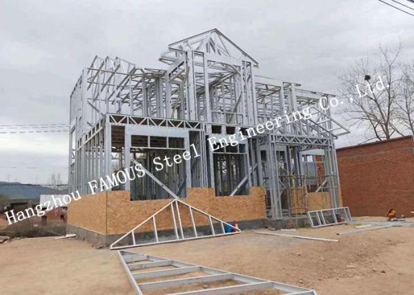 Prefabricated Q235b Light Steel Villa with Cladding Systems for Residential