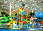 Anti UV Aqua Playground Commercial Fiberglass Water Slides