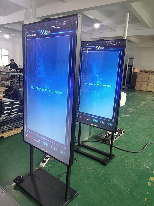 Outdoor 55 Inch Lcd Advertising Screen Floor Stand Advertising Digital Signage Displays