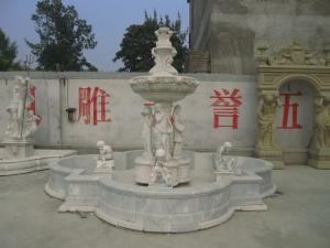 Wholesale Famous Big 200cm White Marble Sculpture Water Fountain Pool With Horse from china suppliers