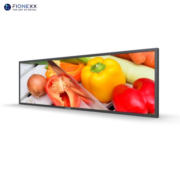 Ultra Wide Stretched Bar LCD Display High Contrast 36.5inch Banner-Style Endcap