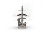 Merchandising Movable Wood Wine Display Stand Free Standing For Retail Store
