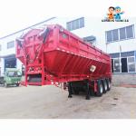 Genron Brand V - Type Automatic 3 Axles Crawler Dump Semi Truck Trailer Export