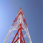 40 Meter Shelter Telecommunication Tower 3 Legged Angular Steel Tube Tower