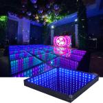 Popular wedding disco party abyss 3D mirror dance floor portable dancing tiles