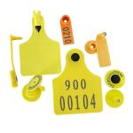 70x80mm 104x74mm UHF Animal RFID Ear Tags TPU Material For Livestock Monitoring