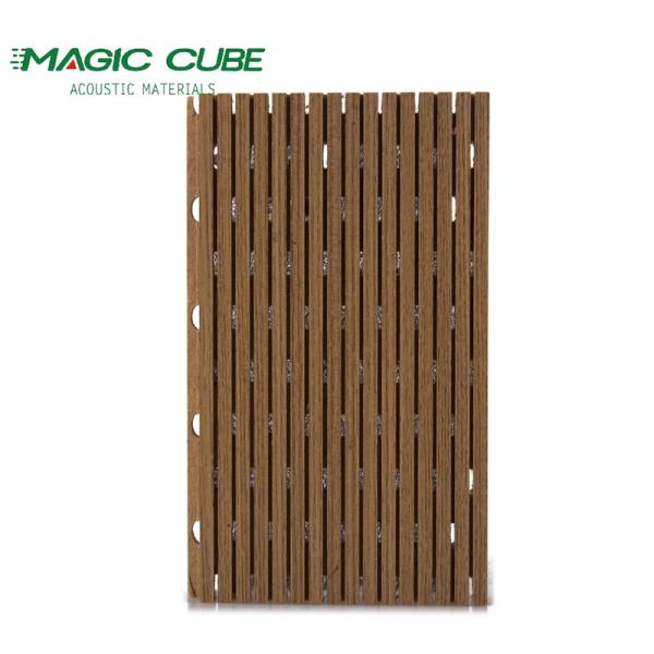 Stylish Decorative MDF Auditorium Sound Natural Indoor grooved mdf panel design