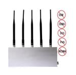 Wireless Cell Phone Signal Jammer CDMA GSM DCS PHS 3G , Five Antenna