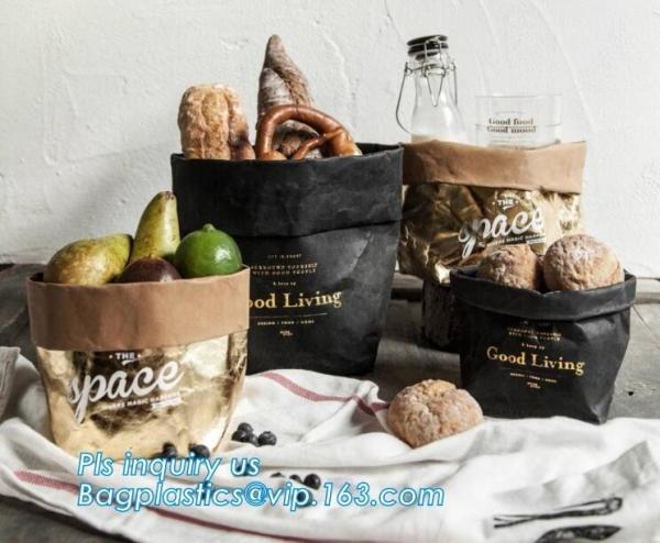 washable kraft paper fabric metalic color storage bag toy plant pot, printing