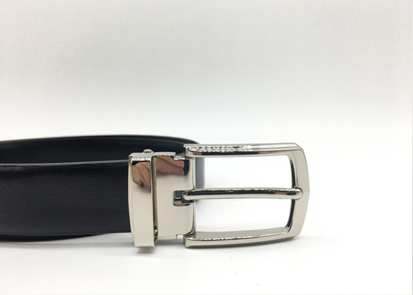 Men / Women Smooth Leather Dress Belt Zinc Alloy Pin Buckle 1-1/8”( 28mm ) Wide Strap