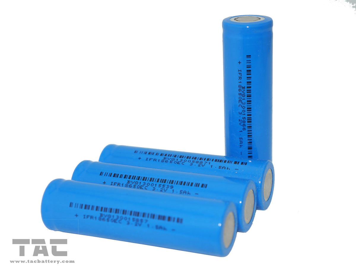 Lithium battery IFR18650 3.2V LiFePO4 Battery 1400mAh For Flashlight